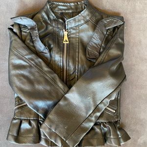 Girls Vegan Leather Jacket